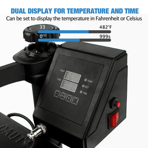 Aonesy 5in1 heat press machine-Temperature display